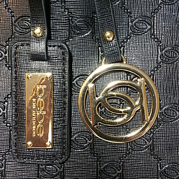 BEBE BLACK (LARGE) TOTE BLACK COMPANION PURSE (2) - Picture 2 of 8